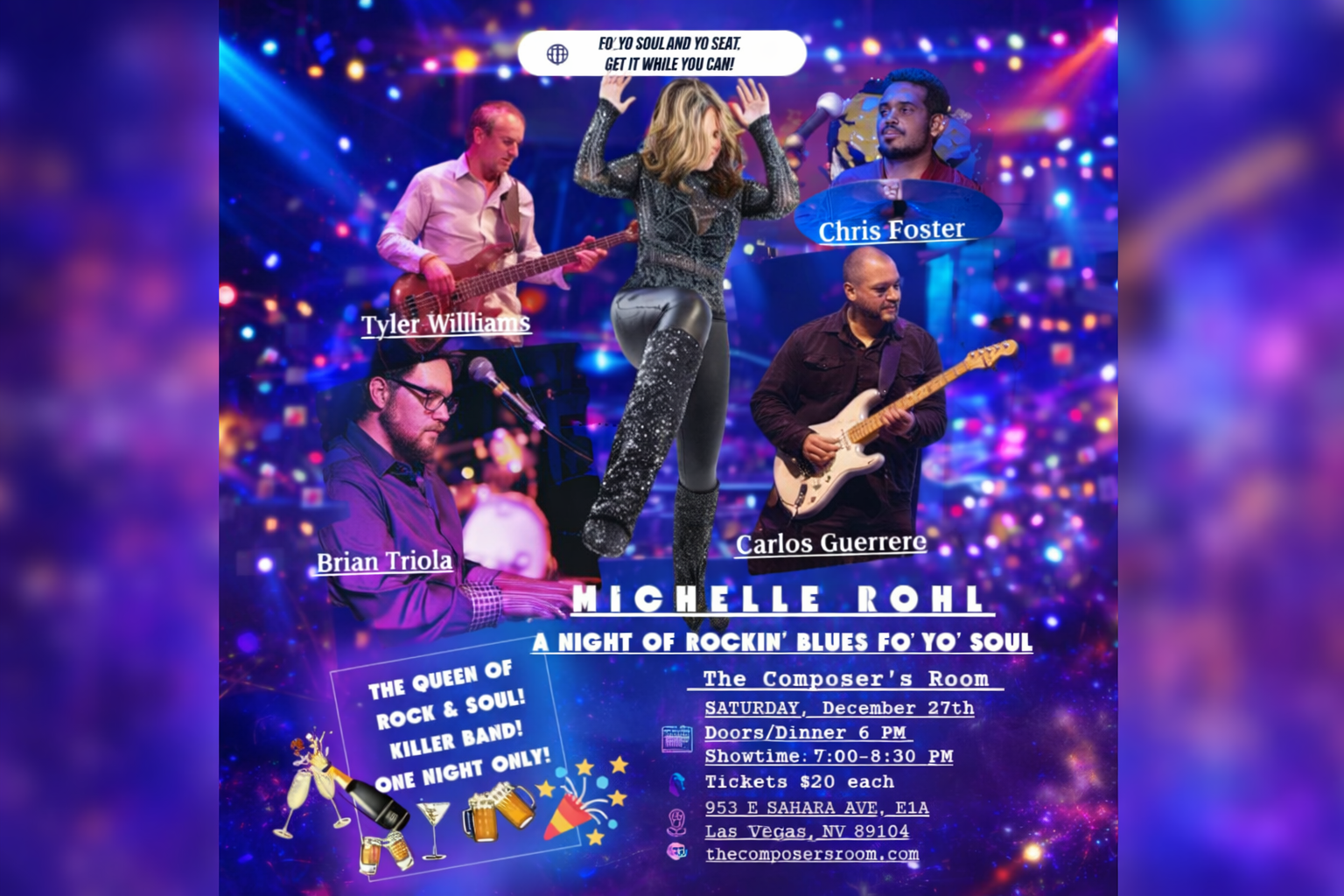 A Night of Rockin’ Blues Fo’ Yo’ Soul: Live Music Experience in Las Vegas